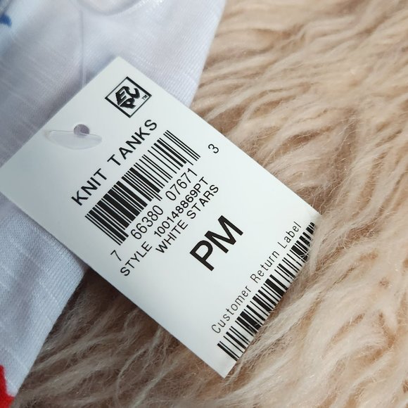 NWT STYLE & CO PATRIOTIC  STARS KNIT FLOWY TANK TOP -VARIOUS PETITE SIZES - Picture 8 of 11